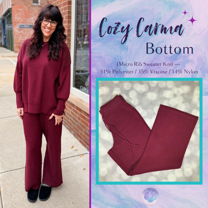LuLaRoe Cozy Carma Bottom - Solid Merlot