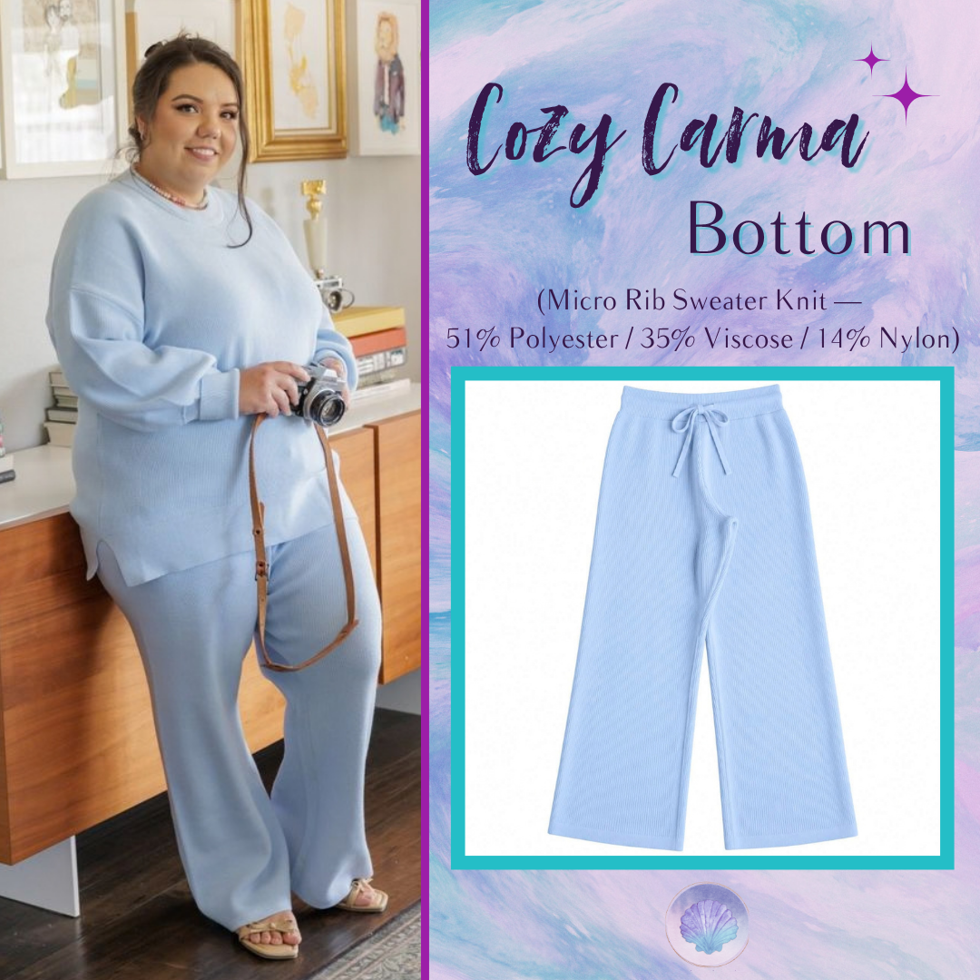 LuLaRoe Cozy Carma Pant in Solid Powder Blue - view 1