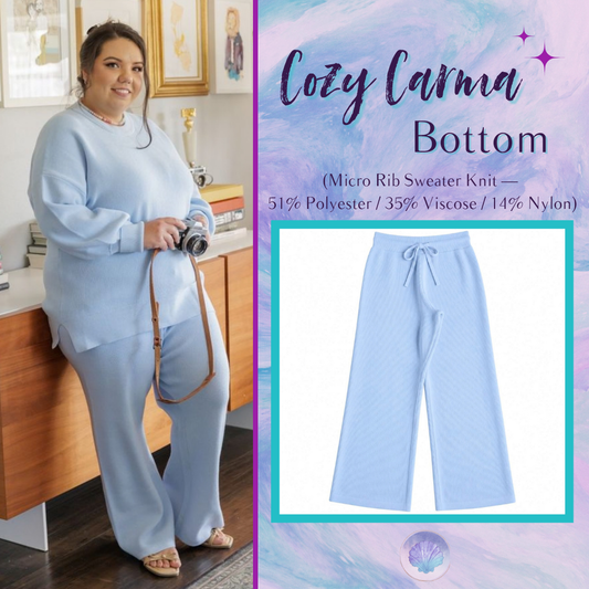 LuLaRoe Cozy Carma Pant in Solid Powder Blue - view 1