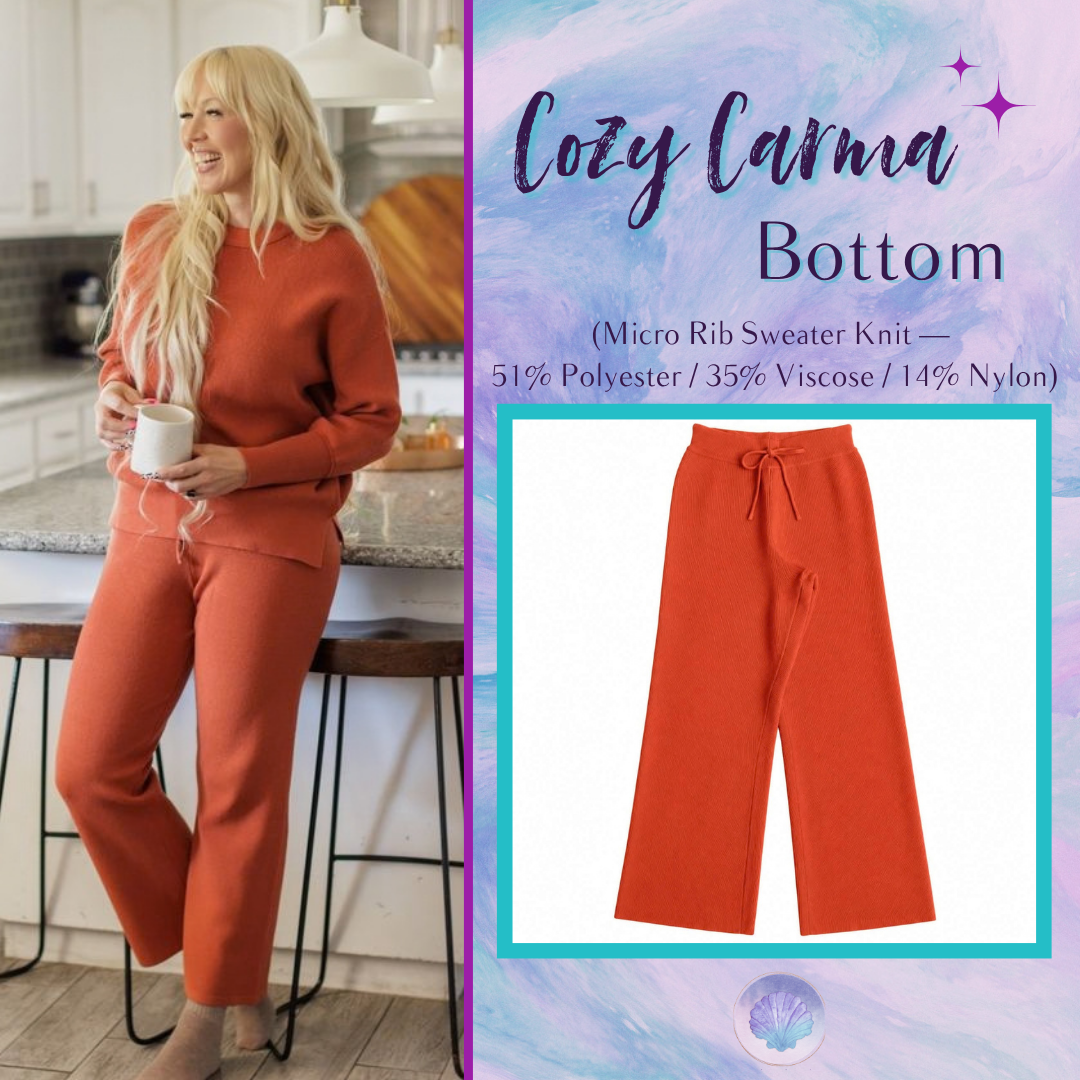 LuLaRoe Cozy Carma Pant in Solid Rust Orange - view 1
