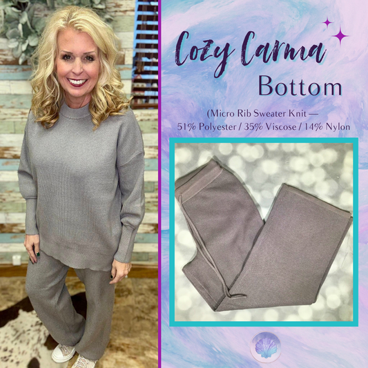 LuLaRoe Cozy Carma Bottom - Solid Soft Pebble Gray