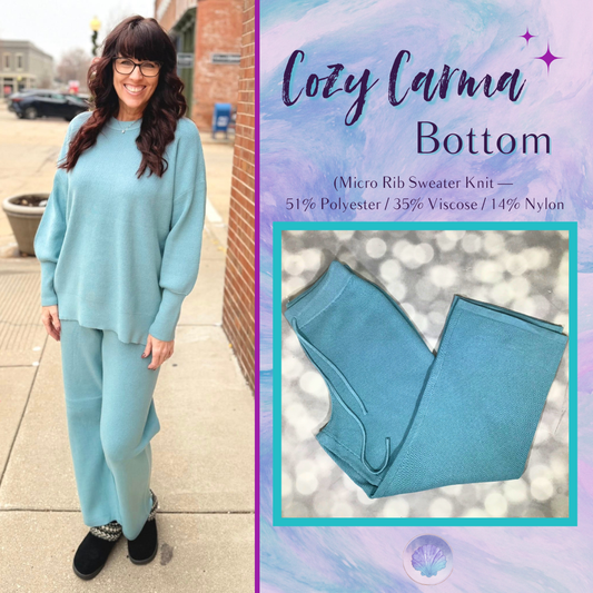 LuLaRoe Cozy Carma Bottom - Solid Soft Winter Mist