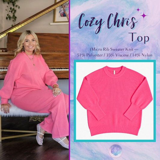 LuLaRoe Cozy Chris Top in Solid Bubblegum Pink - view 1