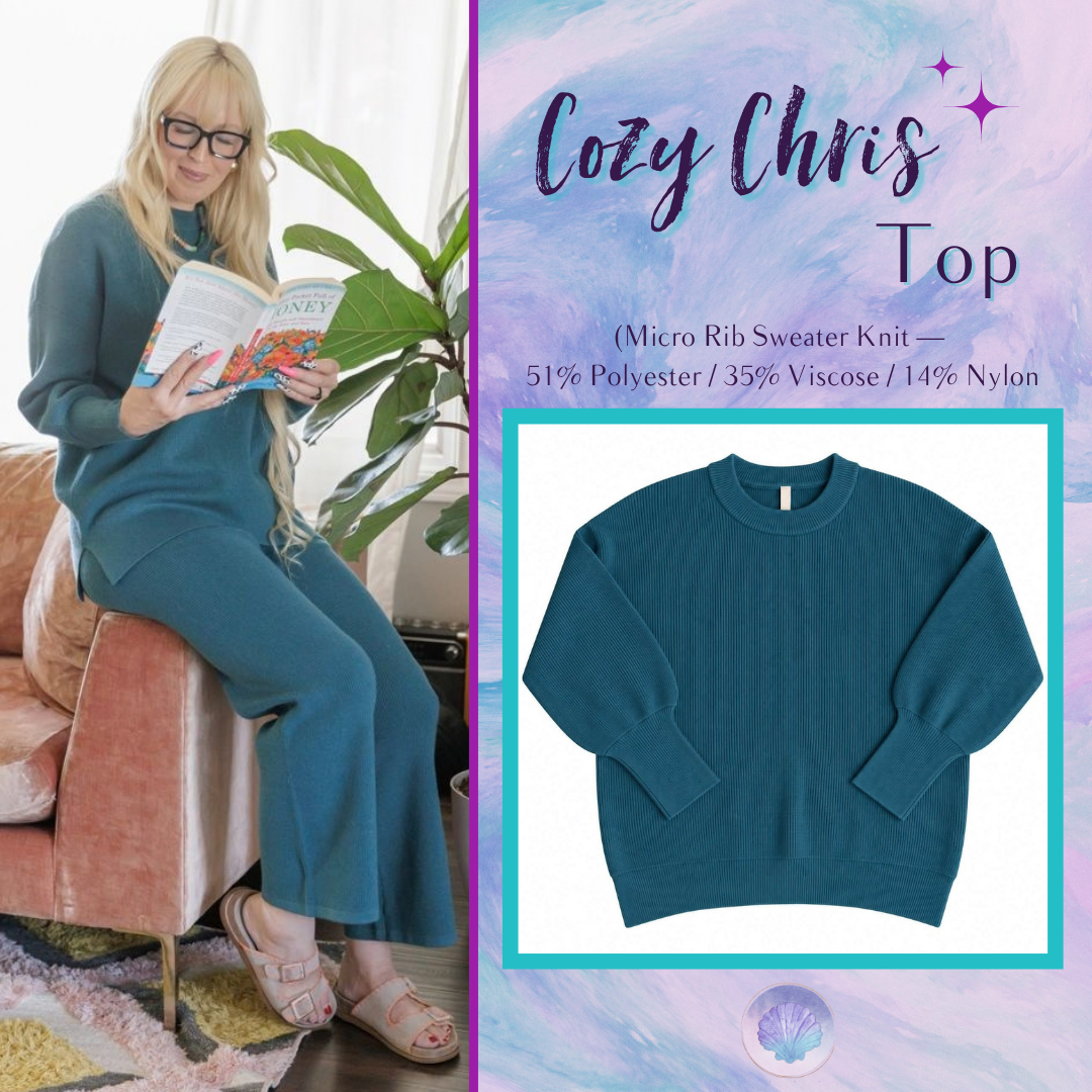 LuLaRoe Cozy Chris Top in Solid Deep Teal - view 1
