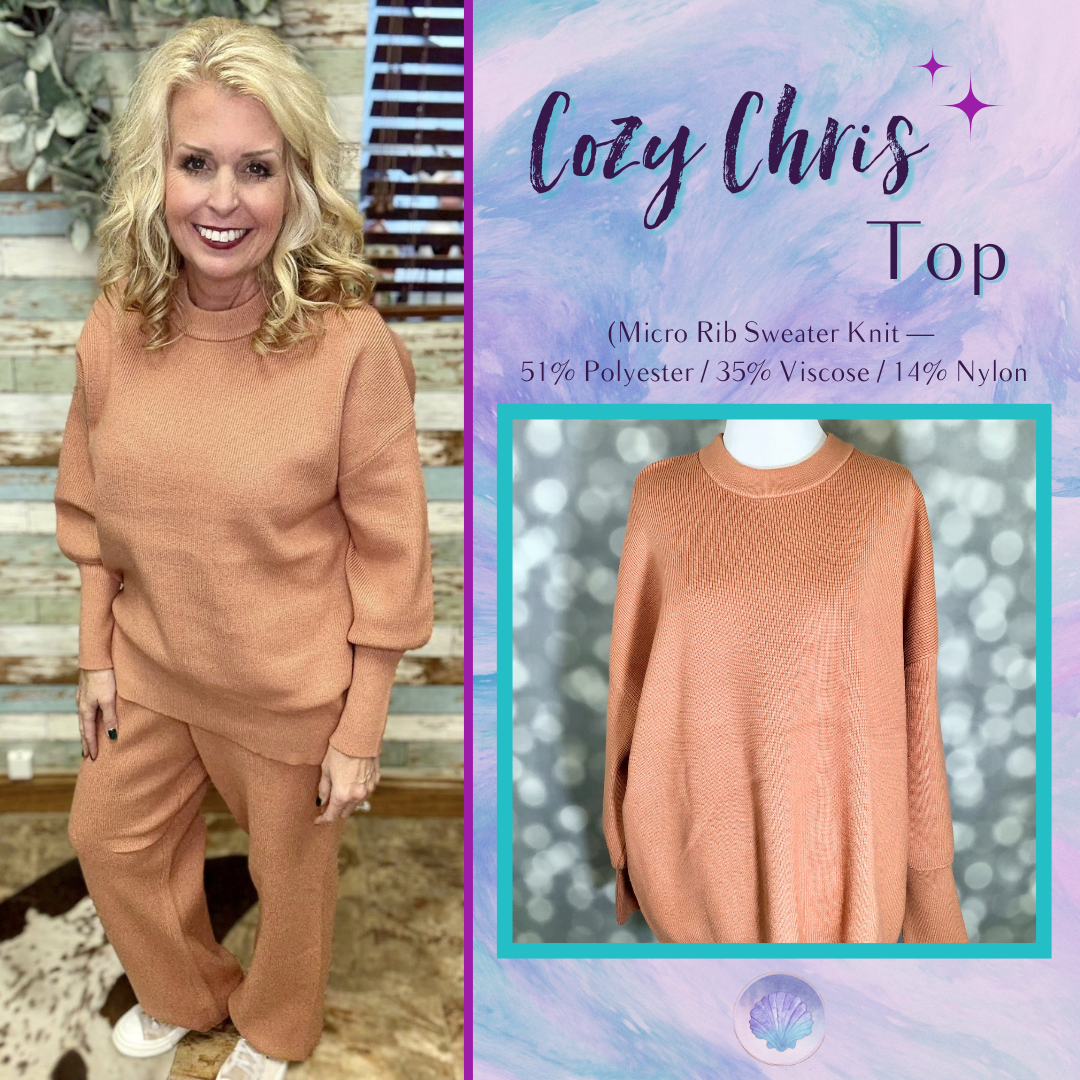 LuLaRoe Cozy Chris Top - Solid Golden Caramel Knit