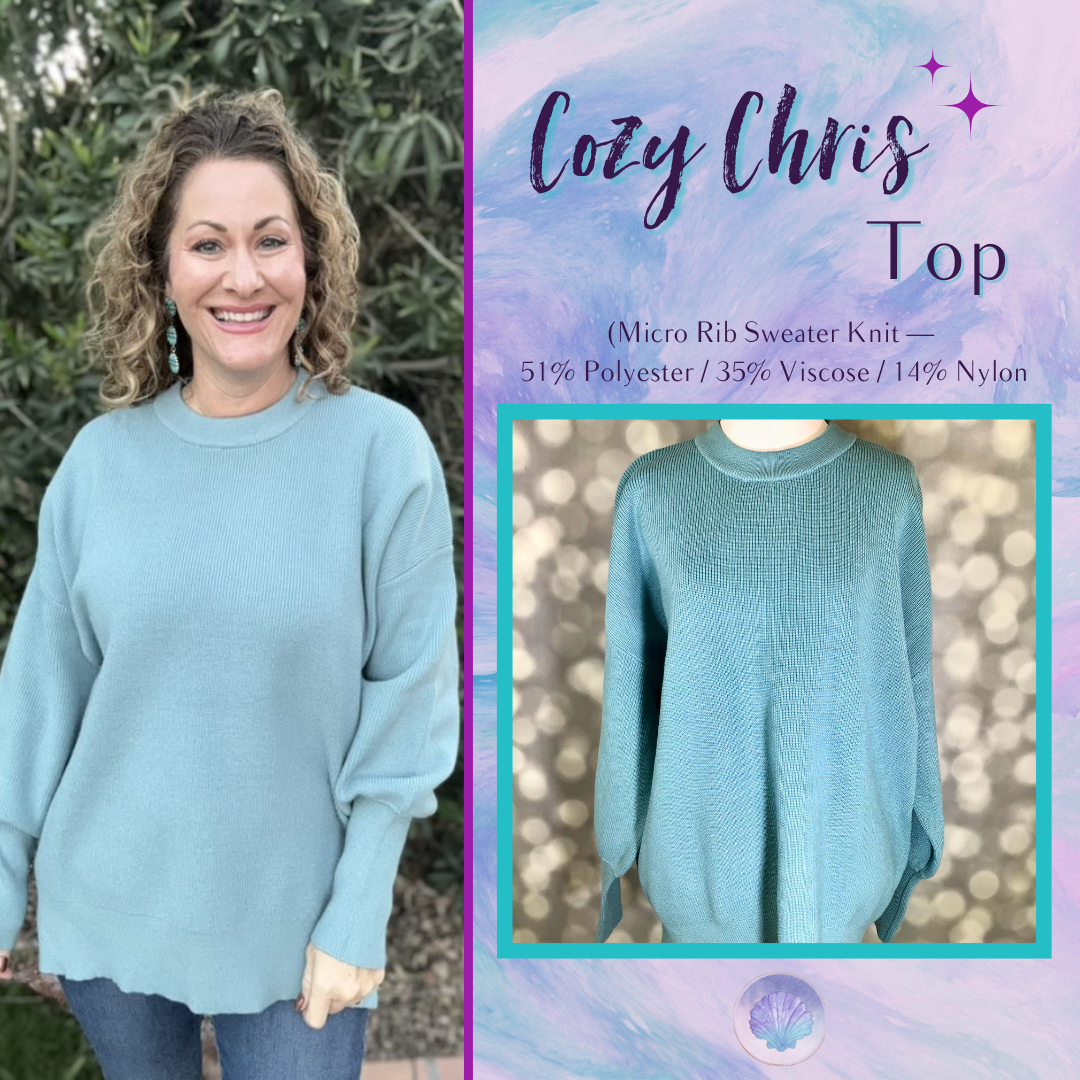 LuLaRoe Cozy Chris Top - Solid Soft Winter Mist
