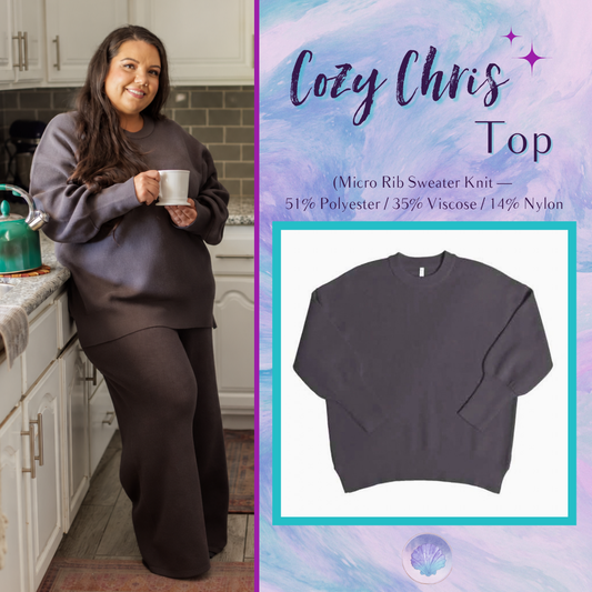 LuLaRoe Cozy Chris Top in Solid Charcoal Gray - view 1