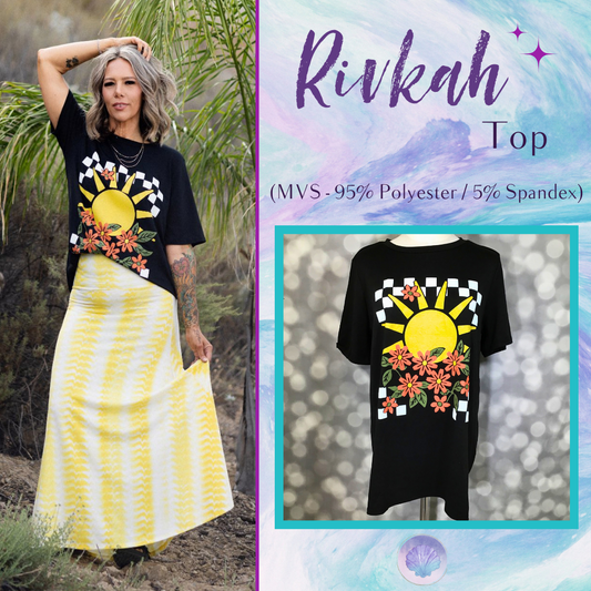 LuLaRoe Rivkah Top - Checkered Sunshine