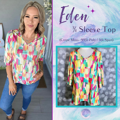 LuLaRoe LuLaRoe Eden Top - Desert Brushstroke Harmony 