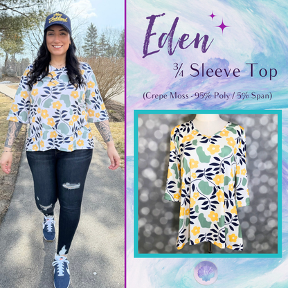 LuLaRoe LuLaRoe Eden Top - Meadow Bloom Abstract 