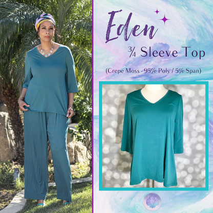 LuLaRoe LuLaRoe Eden Top - Solid Deep Teal Evergreen 