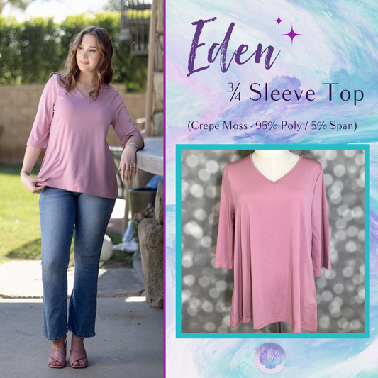 LuLaRoe LuLaRoe Eden Top - Solid Dusty Rose 