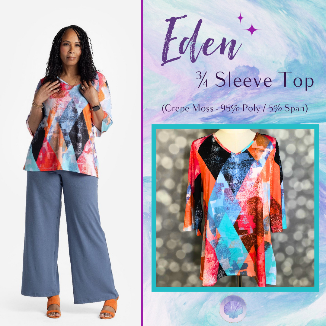 LuLaRoe LuLaRoe Eden Top - Sunset Prism Abstract 