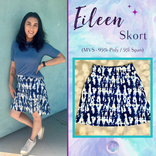LuLaRoe LuLaRoe Eileen Skort - Indigo Shibori Drift 