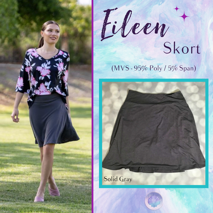 LuLaRoe LuLaRoe Eileen Skort - Solid Charcoal Gray 