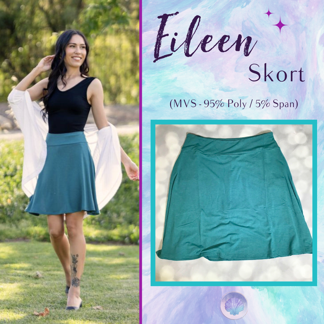 LuLaRoe LuLaRoe Eileen Skort - Solid Deep Teal 