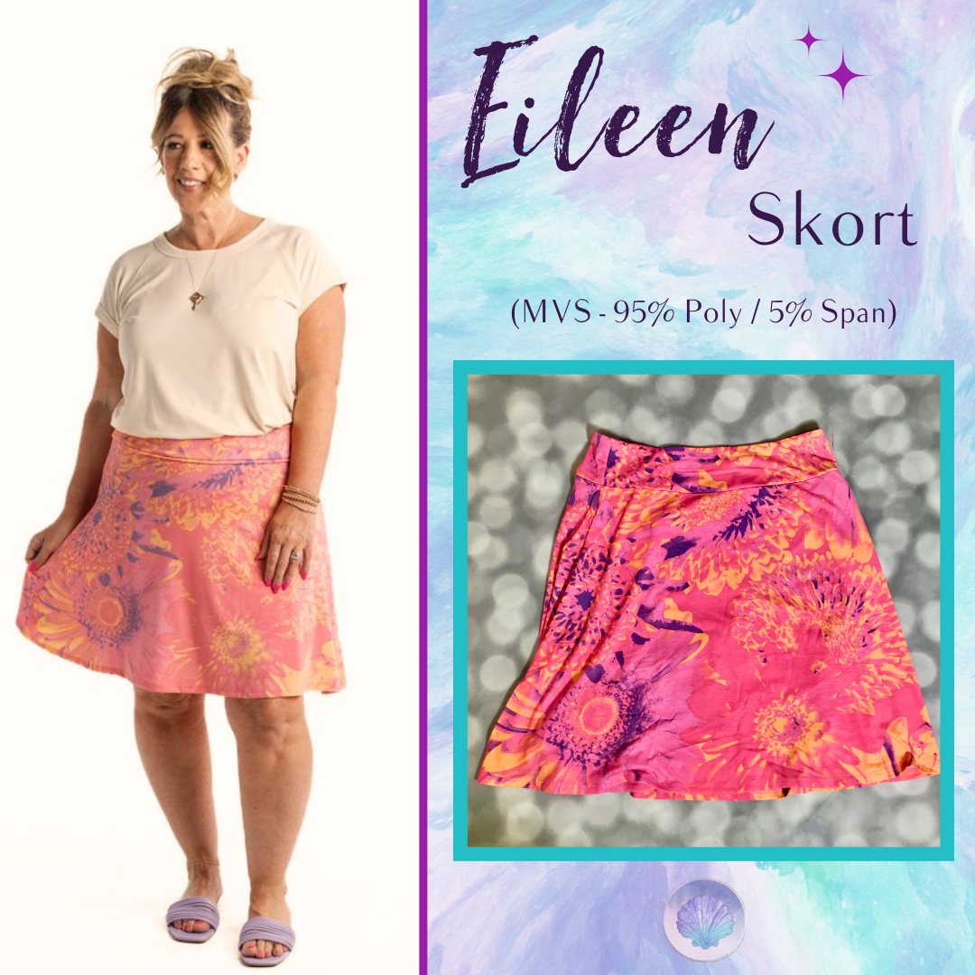LuLaRoe LuLaRoe Eileen Skort - Sunset Coral Bloom 