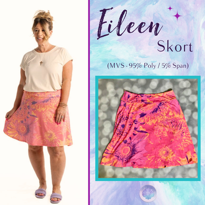 LuLaRoe LuLaRoe Eileen Skort - Sunset Coral Bloom 