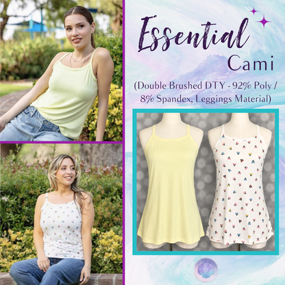 LuLaRoe LuLaRoe Essential Cami Set – Solid Butter Yellow & Petite Wildflower Toss 