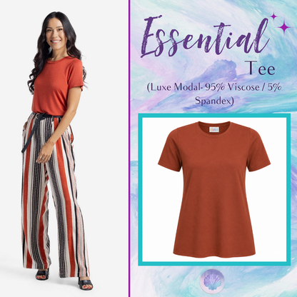 LuLaRoe Essential Tee - Solid Canyon Clay