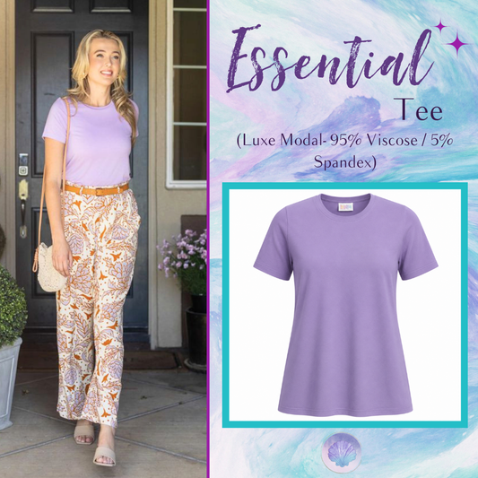 LuLaRoe Essential Tee - Solid Lavender Mist