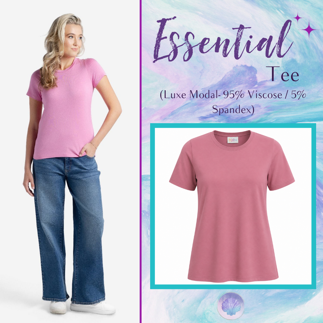 LuLaRoe Essential Tee - Solid Petal Pink