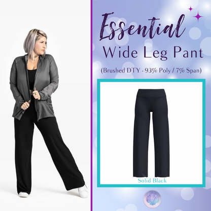 LuLaRoe Essential Wide Leg Pant - Solid Black