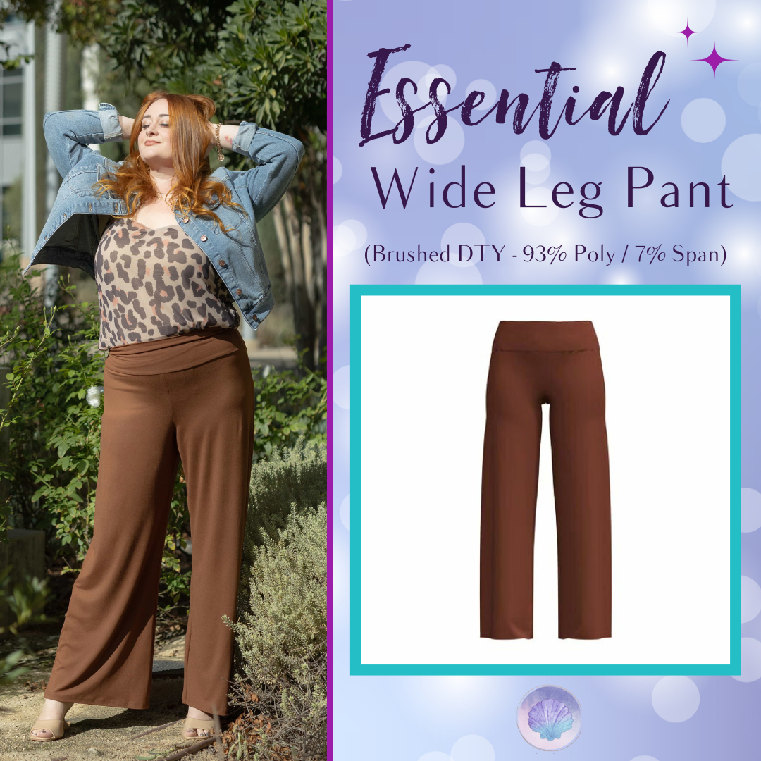LuLaRoe Essential Wide Leg Pant  - Solid Cocoa Truffle