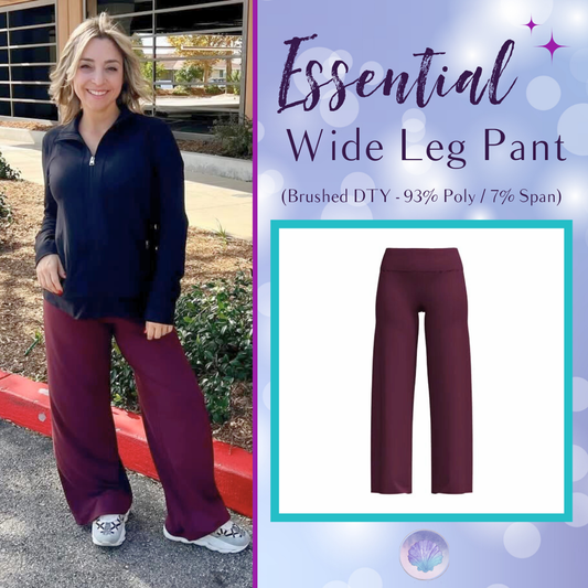 LuLaRoe Essential Wide Leg Pant  - Solid Deep Plum