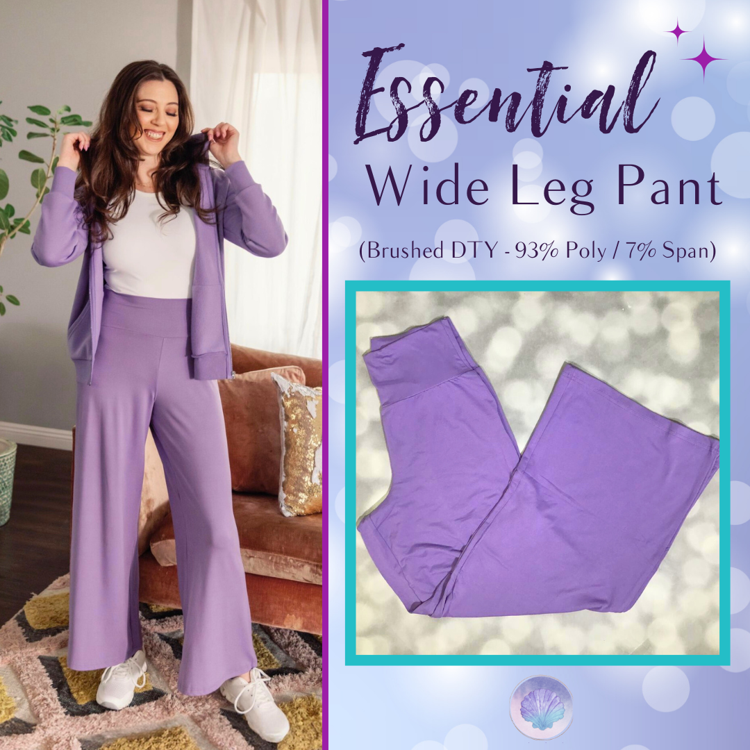 LuLaRoe LuLaRoe Essential Wide Leg Pant  - Solid Violet Orchid 