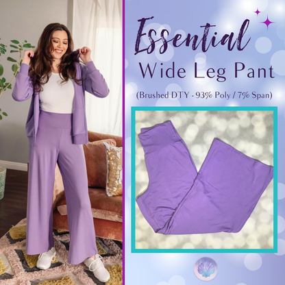 LuLaRoe LuLaRoe Essential Wide Leg Pant  - Solid Violet Orchid 