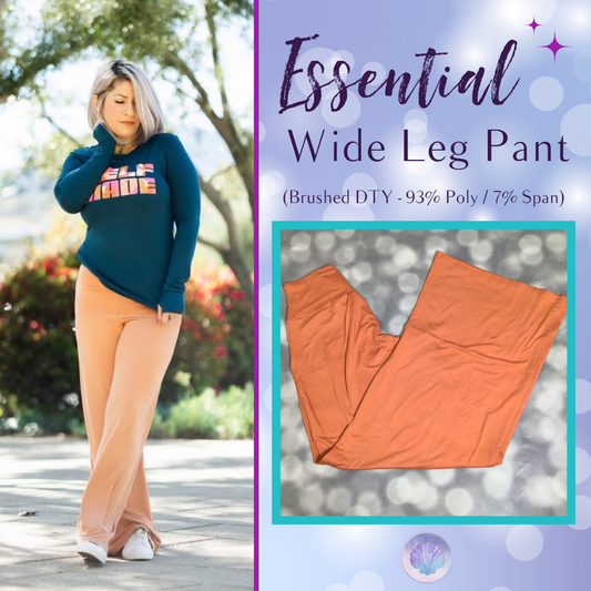 LuLaRoe LuLaRoe Essential Wide Leg Pant  - Solid Warm Clay Taupe 