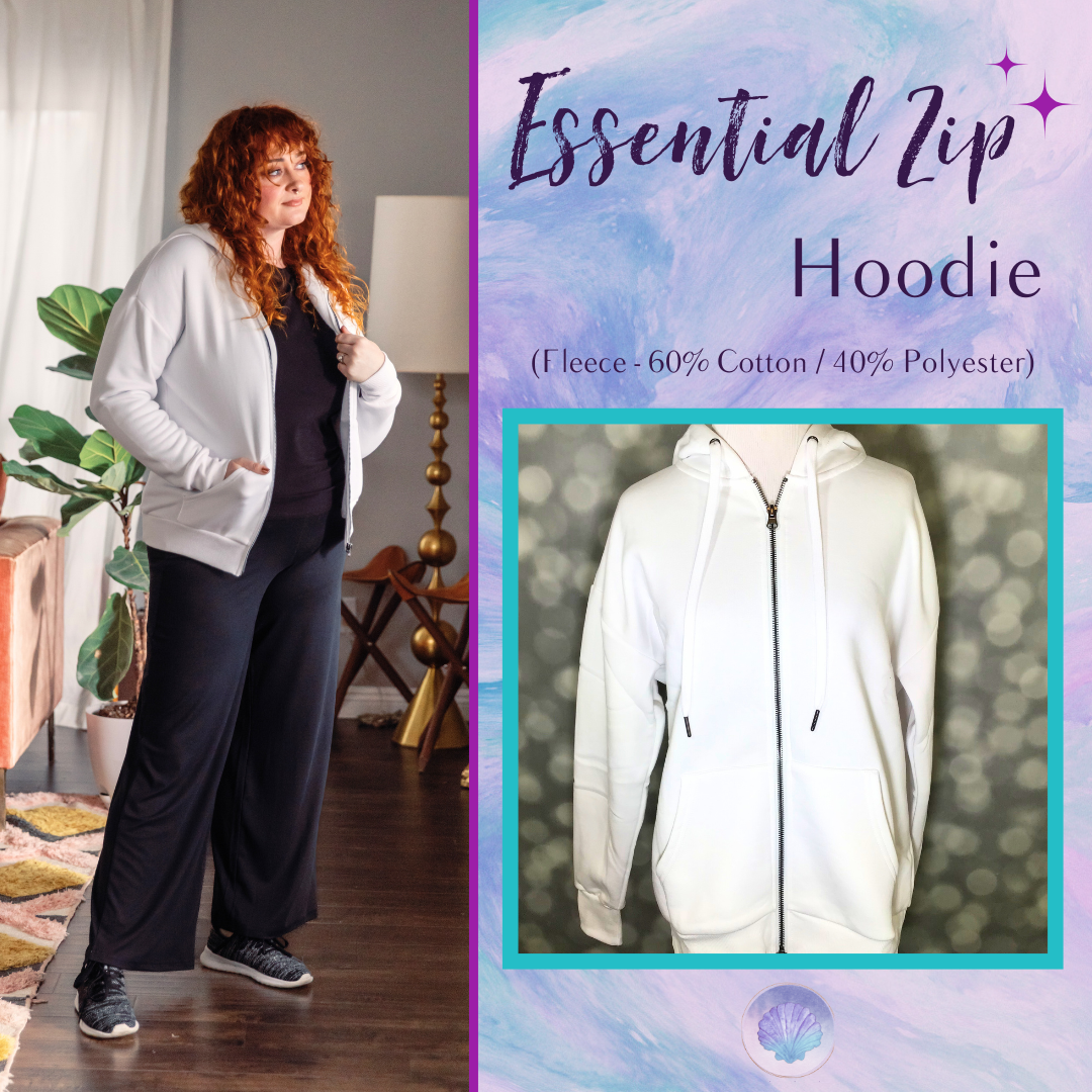 LuLaRoe LuLaRoe Essential Zip Hoodie - Solid Classic White 