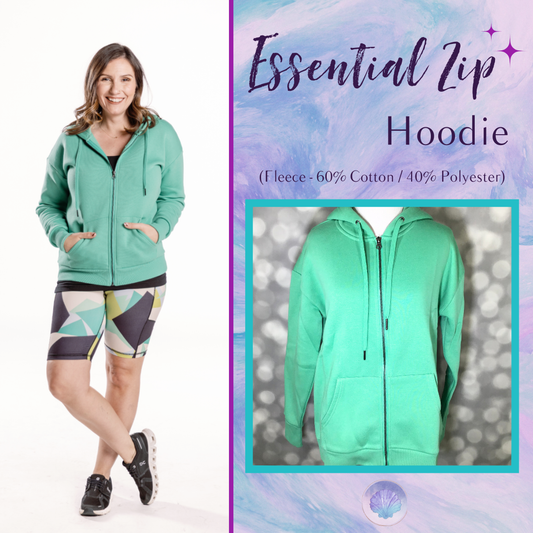 LuLaRoe LuLaRoe Essential Zip Hoodie - Solid Fresh Clover 