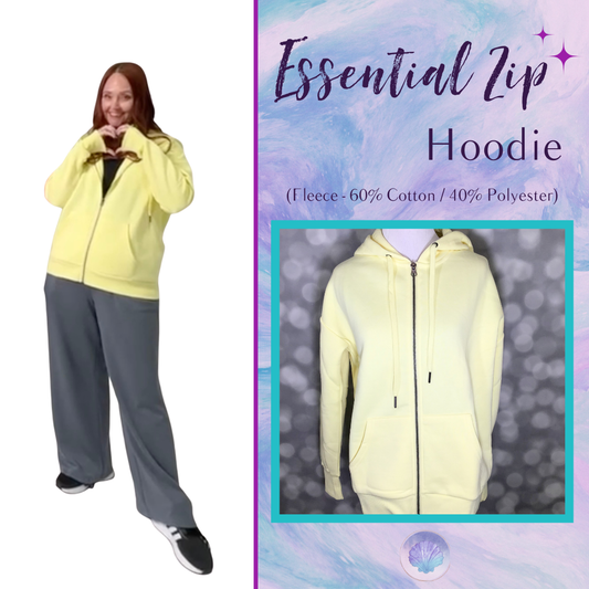 LuLaRoe LuLaRoe Essential Zip Hoodie - Solid Soft Citron 