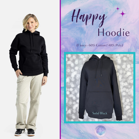 LuLaRoe Happy Hoodie - Solid Black