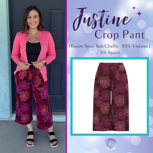 LuLaRoe LuLaRoe Justine Pant - Crimson Mandala Bloom 