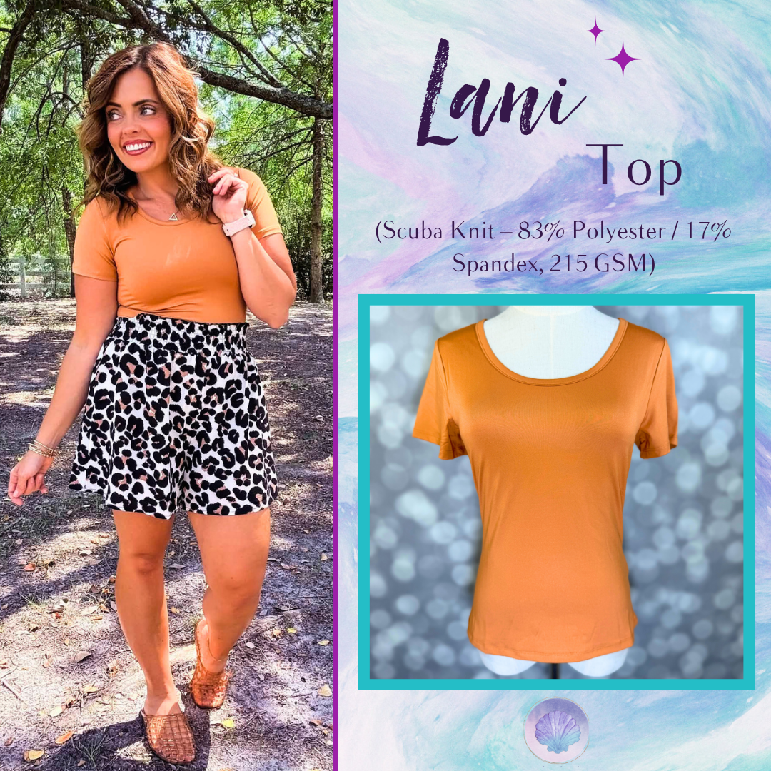 LuLaRoe Lani Scoop Neck Top - Solid Warm Caramel