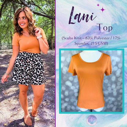 LuLaRoe Lani Scoop Neck Top - Solid Warm Caramel