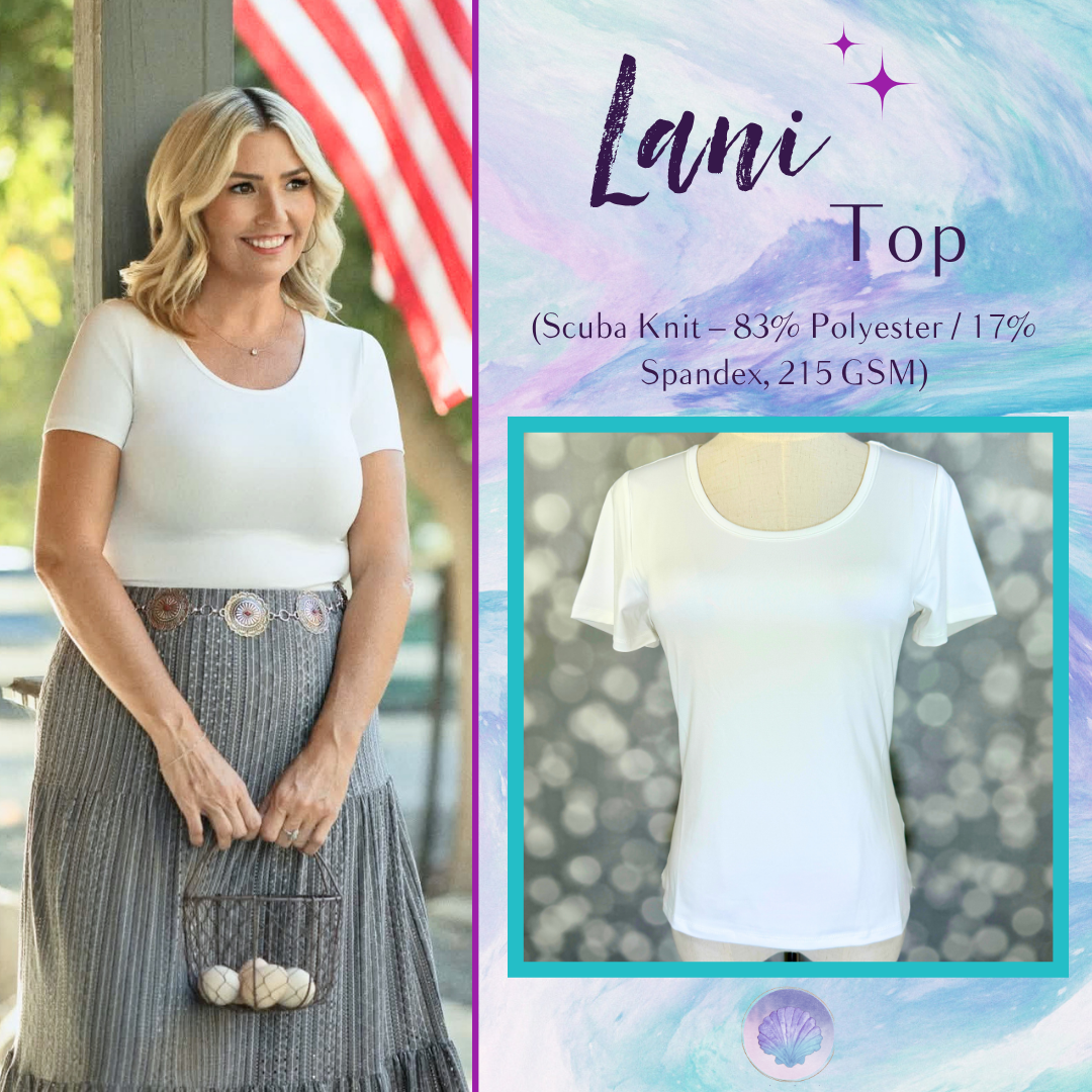 LuLaRoe Lani Scoop Neck Top - Solid White