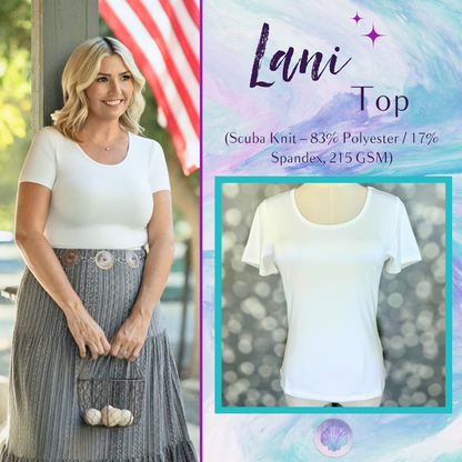 LuLaRoe Lani Scoop Neck Top - Solid White