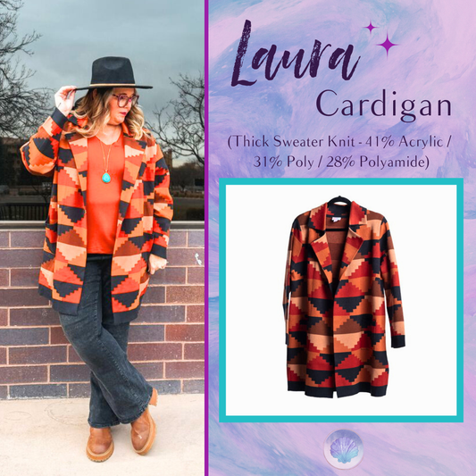 LuLaRoe LuLaRoe Laura Cardigan - Canyon Mosaic 