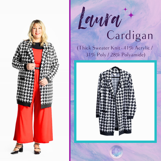 LuLaRoe LuLaRoe Laura Cardigan - Classic Houndstooth 
