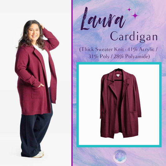 LuLaRoe LuLaRoe Laura Cardigan - Solid Bordeaux 