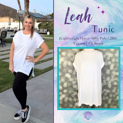 LuLaRoe LuLaRoe Leah Tunic - Solid White 