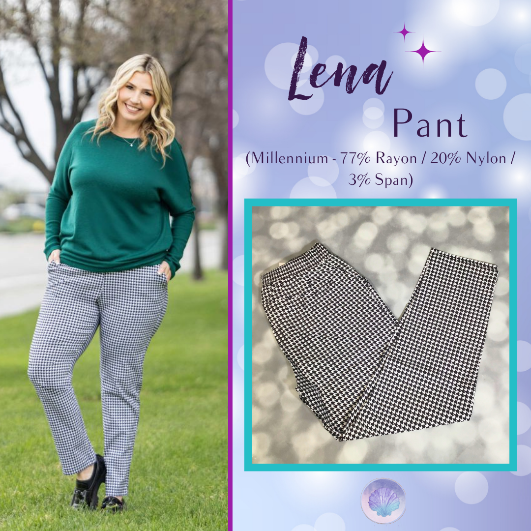 LuLaRoe LuLaRoe Lena Pant - Classic Noir Micro Houndstooth 