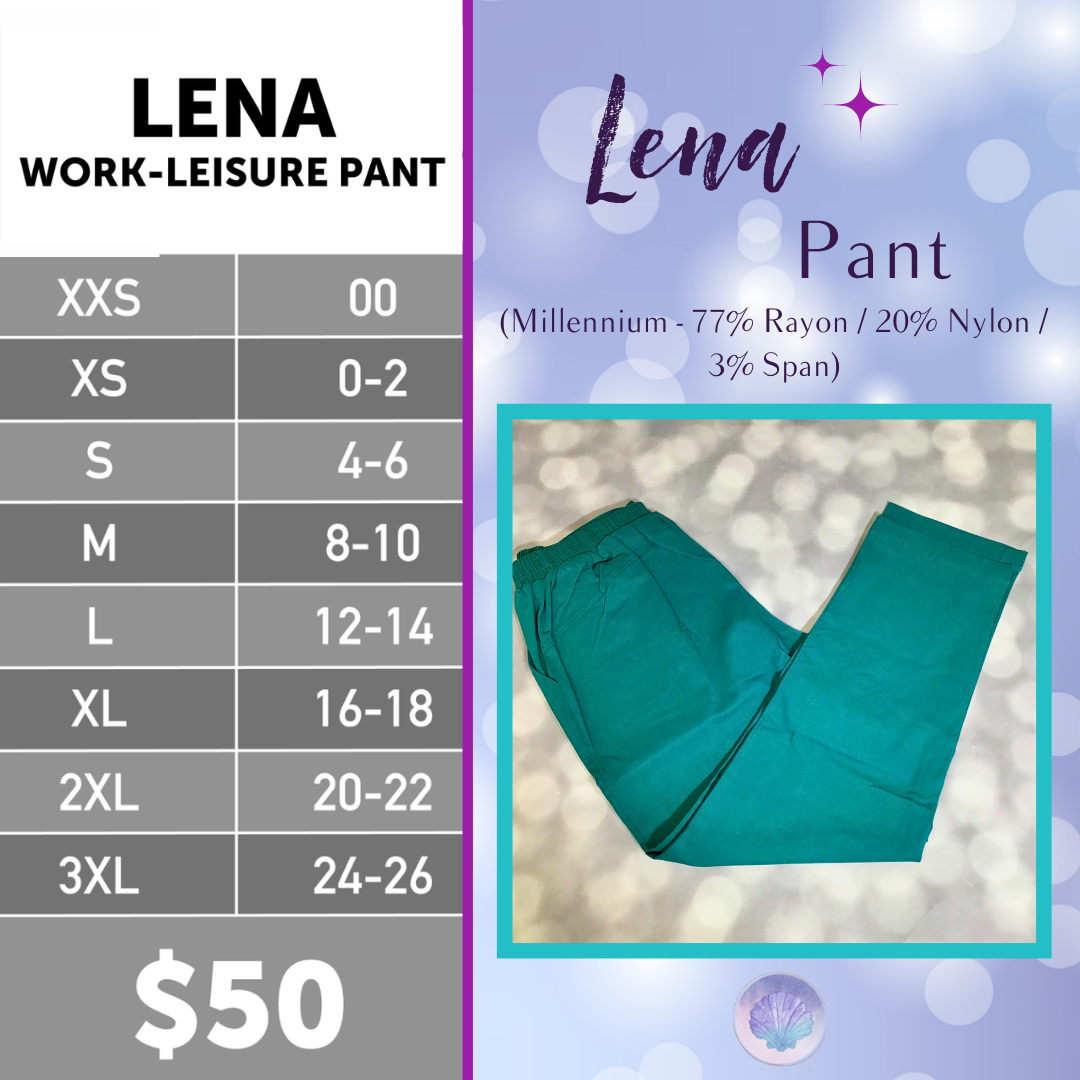 LuLaRoe LuLaRoe Lena Pant - Solid Evergreen Teal 