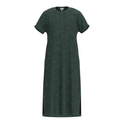 LuLaRoe Leticia Solid Mineral Washed Muted Sage Green 100% cotton mineral washed midi T-shirt dress - product image 2