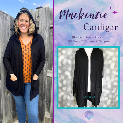 LuLaRoe Cozy Mackenzie Cardigan - Solid Black
