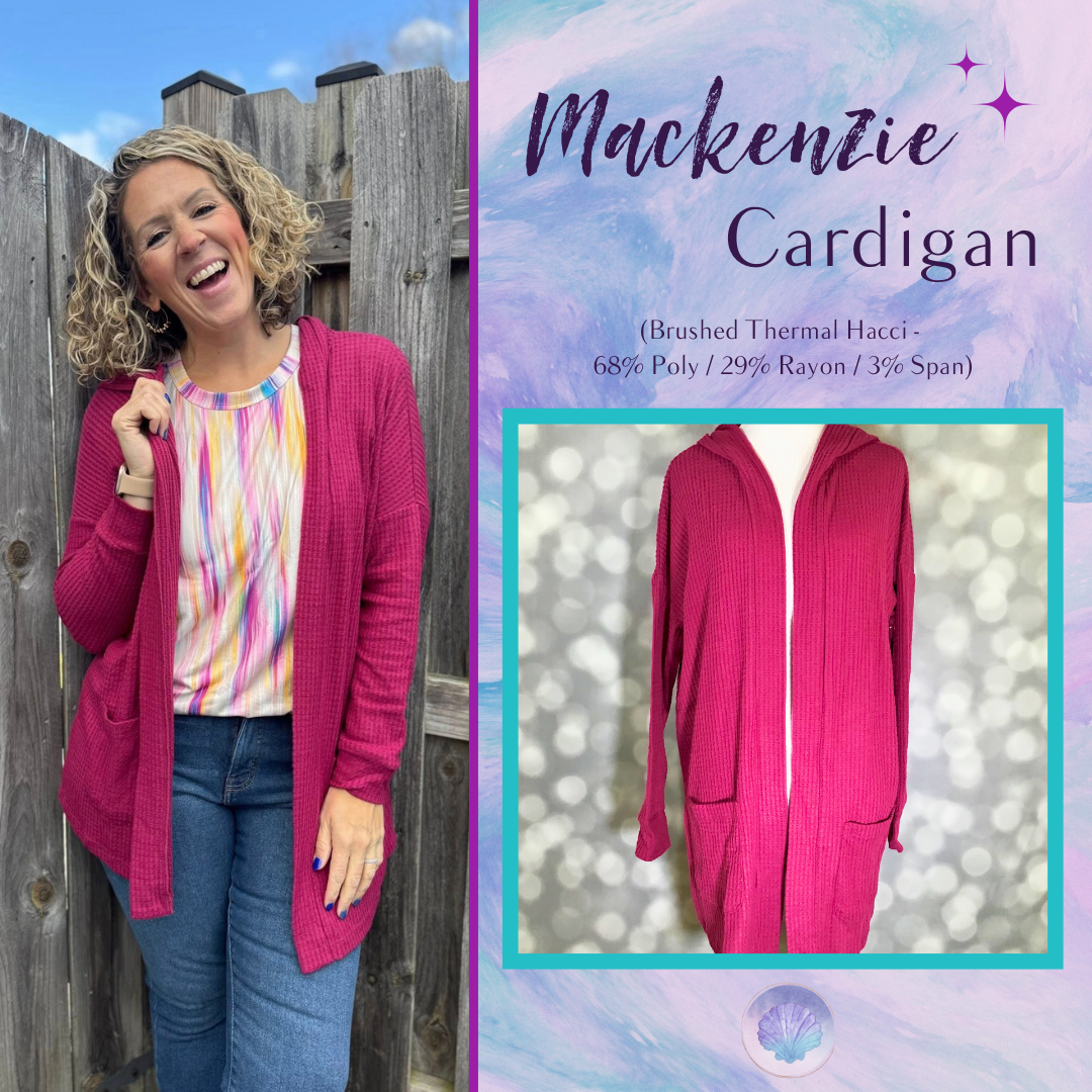 LuLaRoe Cozy Mackenzie Cardigan - Solid Raspberry Pink